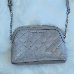 MK gray studded crossbody